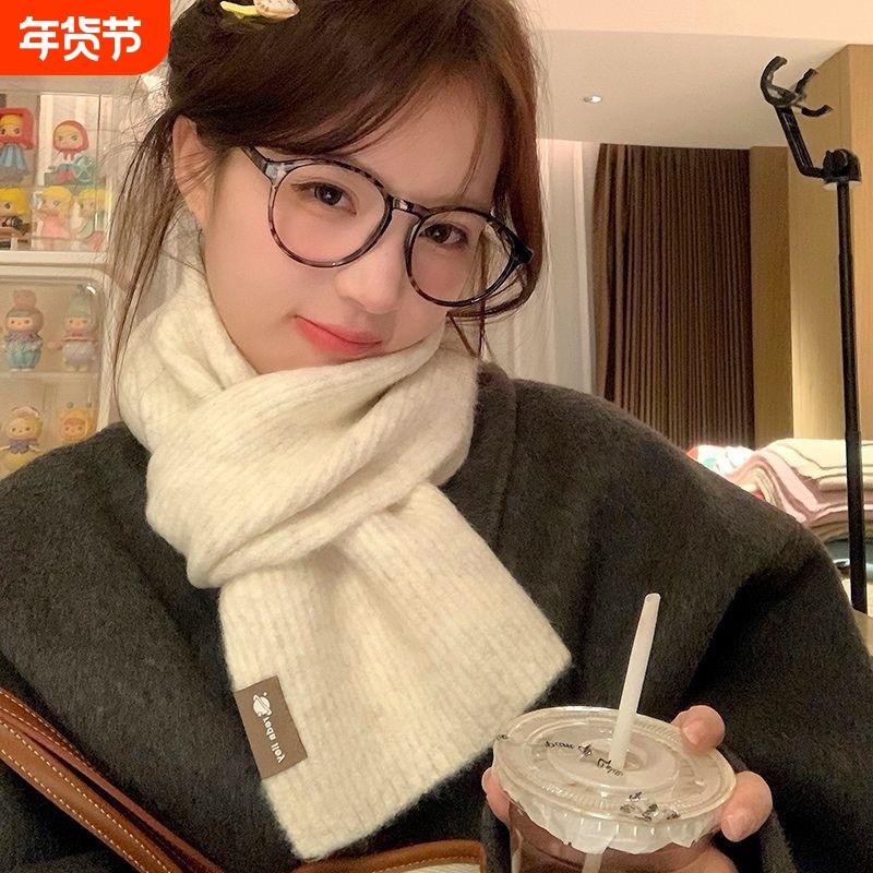 高品质2025新款高级感小围巾女冬季韩系氛围感学生含羊毛围脖女士
