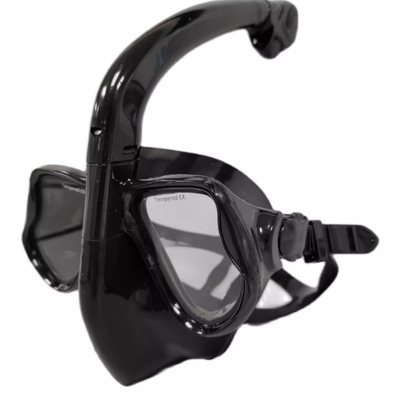 全干式浮潜面罩可拆卸呼吸管潜水镜套装液态硅胶成人潜水游泳装备