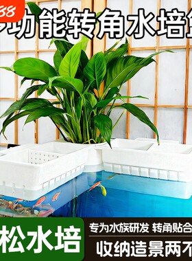 壁挂过滤鱼缸水培植物篮档板转角水草杯定植篮工具固定壁挂式水质