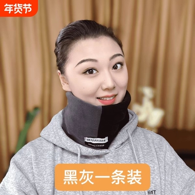 围脖秋冬双层奥利绒加厚保暖脖套户外时尚男女款柔软围巾拼色套头