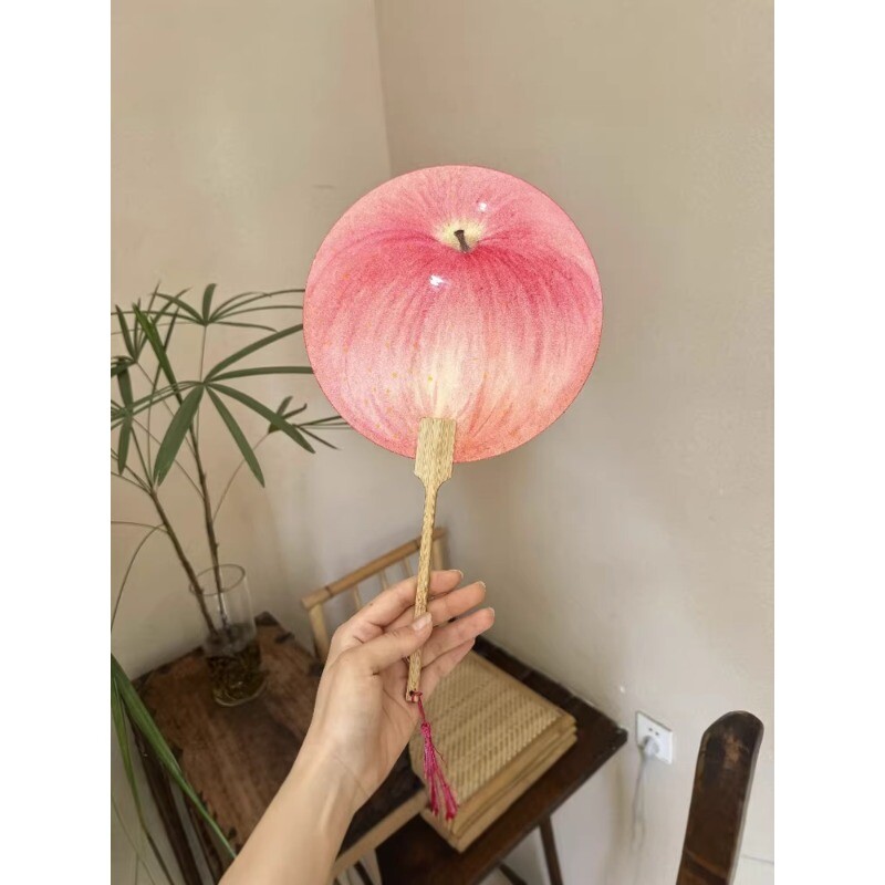 苹果扇子蒲扇夏天女小随身携带便携手摇扇家用高颜值学生2026新款