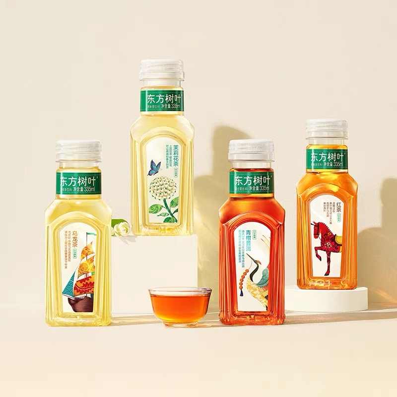 农夫山泉东方树叶茉莉花茶335ml6瓶青柑普洱乌龙茶饮料无糖0卡