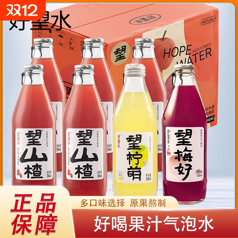 好望水望山楂杨梅柠檬果汁饮料气泡水汽水碳酸饮料夏日送礼