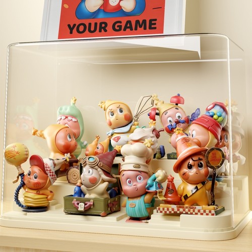 星星人手办展示盒泡泡玛特娃娃玩偶造景透明亚克力盲盒收纳展示架