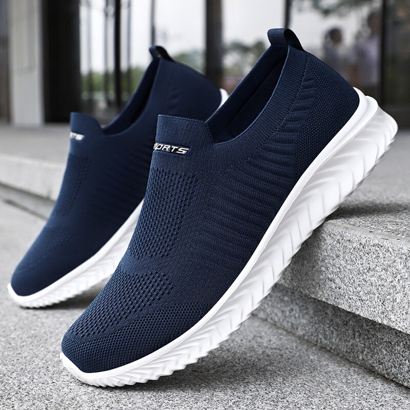 鞋子男鞋春季大码休闲鞋情侣款网面鞋轻便单鞋飞织透气布鞋