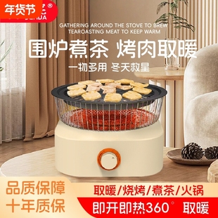 菊花室内小太阳加热器小型速热电暖器冬季烤火炉子取暖器烧烤一体