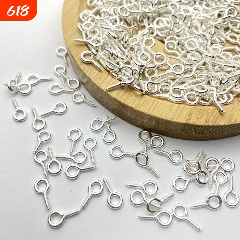 4*8-5*10mm彩色羊角钉高保色diy手工羊眼螺丝饰品配件材料挂件