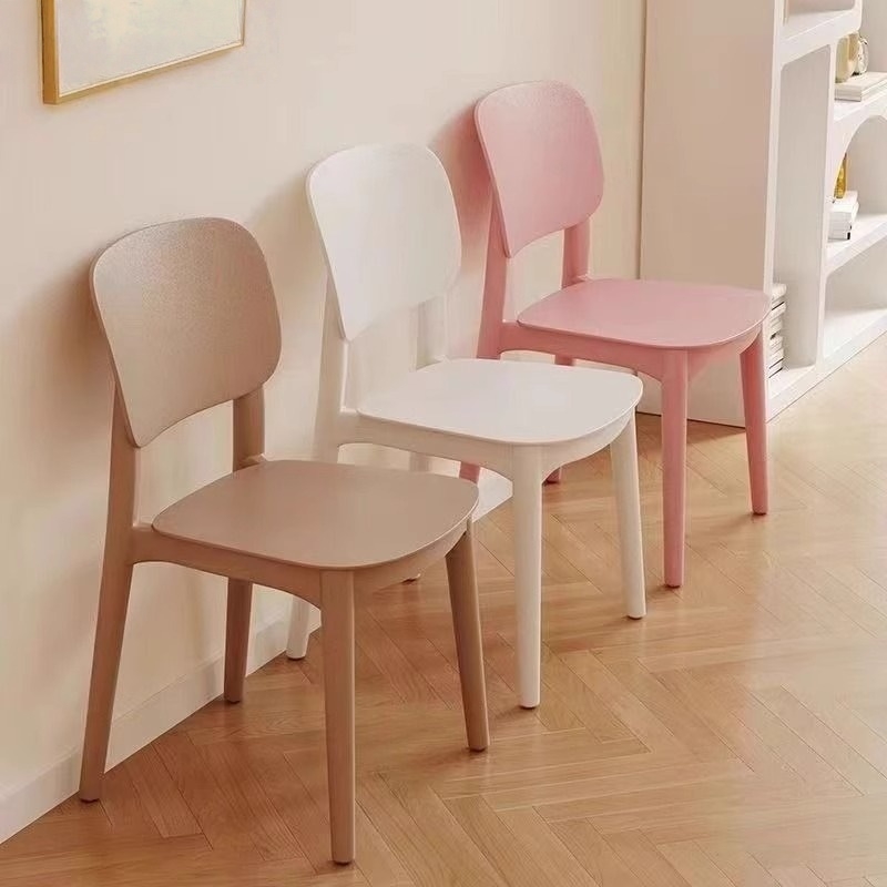 加厚塑料餐椅现代简约靠背凳子家用北欧餐桌椅久坐舒服靠背小椅子