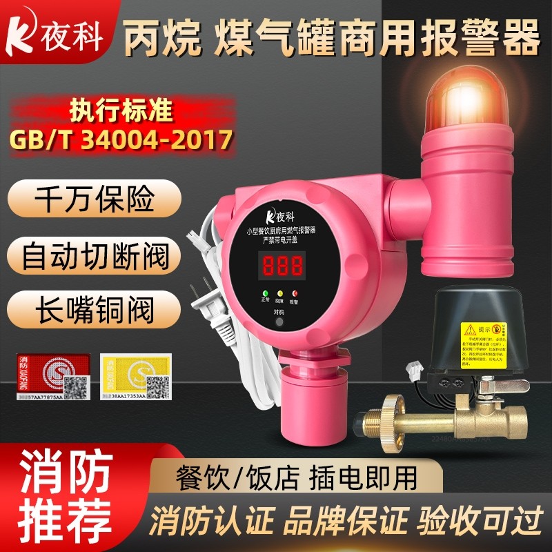 燃气泄漏报警器饭店小餐饮商用厨房煤气罐液化气泄露警报探测仪