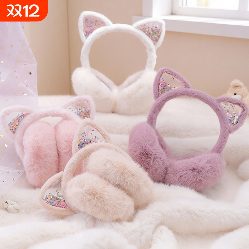 女童冬季新款可爱小猫耳罩耳套