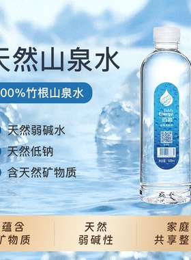 天然山泉水含矿物质500ml*24/12瓶山泉饮用泉水瓶装水弱碱性整箱