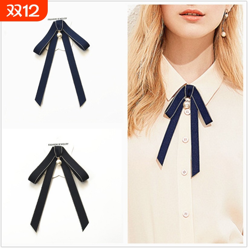 领结女英伦学院风职业工装商务领花别针蝴蝶结衬衫衣领系带两用