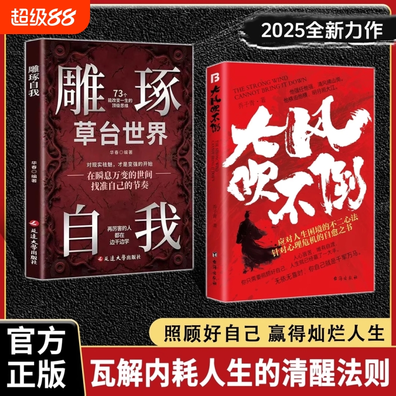 抖音同款大风吹不倒雕琢自我2025全新力作心理自愈奇书应对人生的不二心法在瞬息万变的找准自己的节奏重塑正版觉醒情绪认知法则