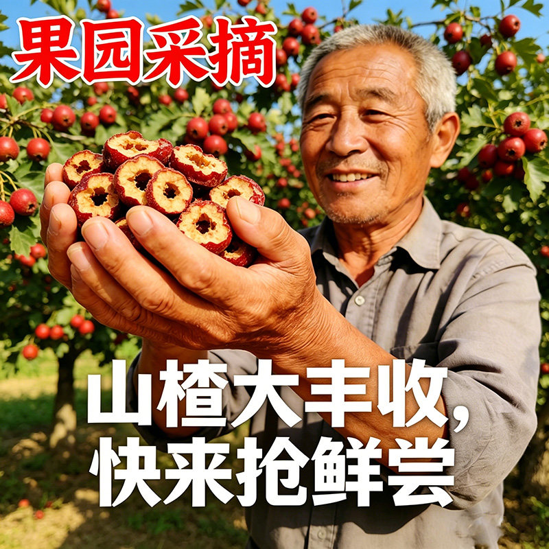 山楂圈山楂干片250克起新鲜天然无核片干果泡茶片新货散装零食