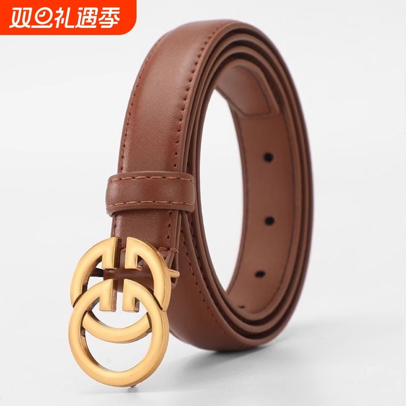 女士皮带2025新款简约百搭装饰黑色真皮腰带女款配牛仔裤带高端潮