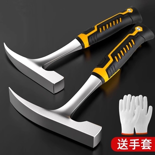 地质勘探锤采石采矿工勘测锤子登山探险逃生尖头多功能锤头高碳钢