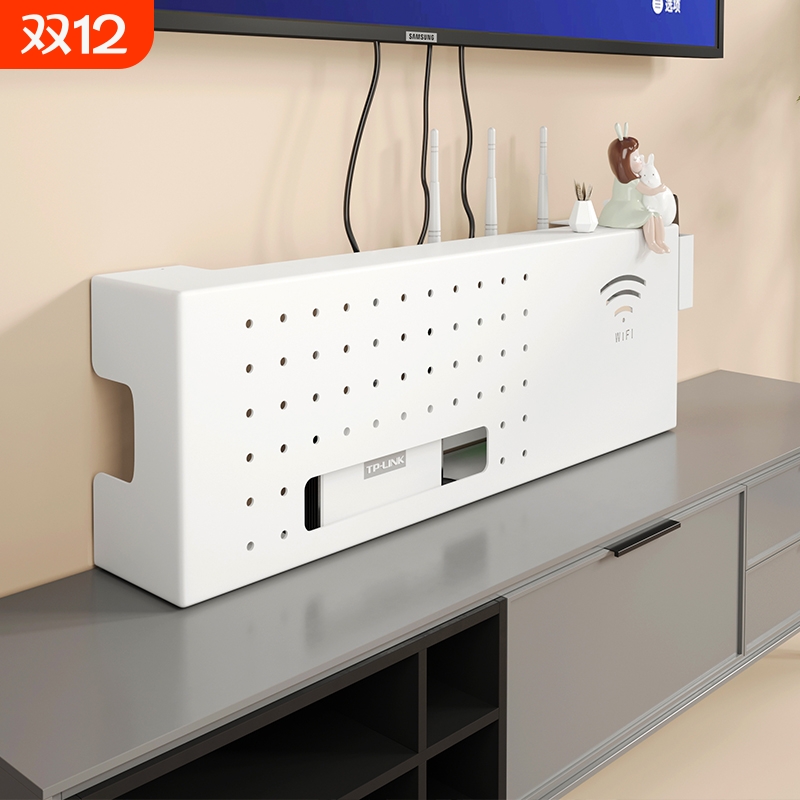 免打孔路由器收纳盒置物架