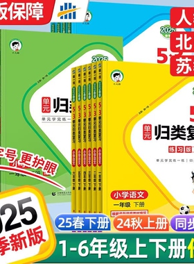 2025春53归类复习单元小学语文数学英语一二三四五六年级下册上册人教苏教北师版五三小学课本同步训练知识大全归类总复习5.3练习