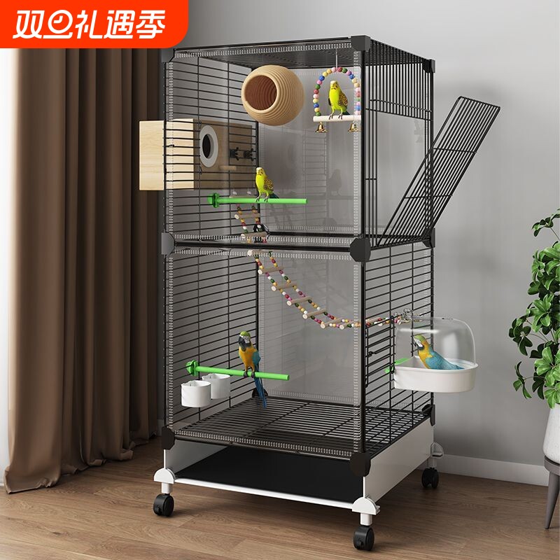 鸟笼鹦鹉笼子家用大号玄凤虎皮绣眼珍珠专用大鸟笼大型亚克力前透