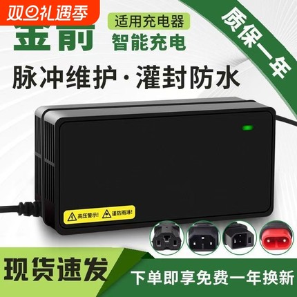 防水型适用金箭电动车电瓶充电器48V12AH60v20AH72V32AH2针3针