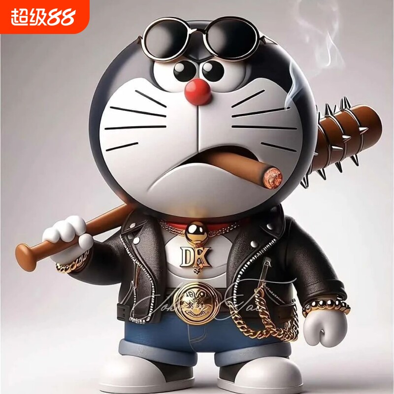 汽车贴纸罪恶都市防水装饰贴叮当猫划痕遮挡贴车身动漫霸气