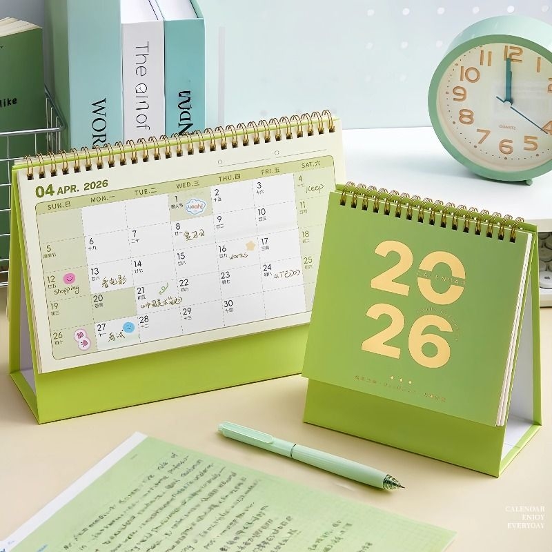 2026年新款台历日历办公室桌面摆件新年小台历简约月历倒计时记事本学生备忘录中高考下半年全年计划本高颜值