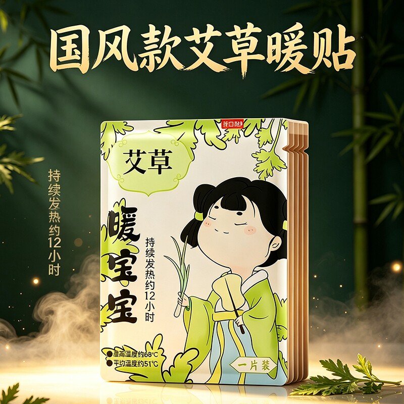 痛经贴热敷暖宝宝贴自发热暖贴防寒保暖艾草生姜5片10片20片30片