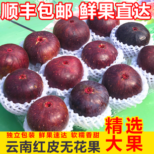 顺丰包邮云南新鲜无花果红皮鲜果孕妇儿童可食波姬红超甜水果整箱
