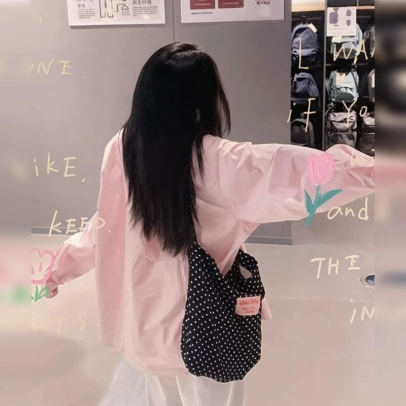 粉色衬衫外套女2024新款法式衬衣夏季韩系设计感小众早春chic上衣