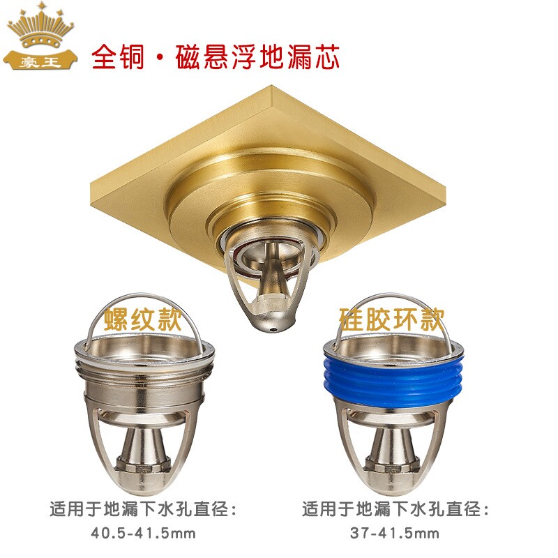 磁悬浮地漏芯防臭防虫返水37-42mm孔径适用大排水量6防地漏封