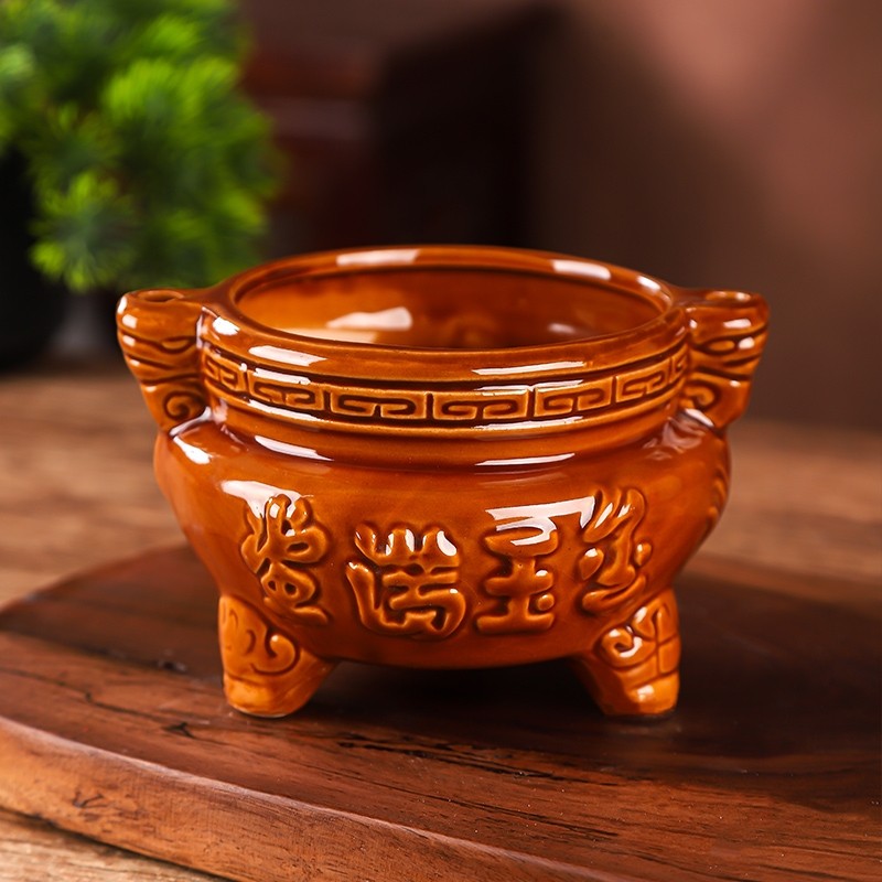 香炉家用室内供奉插香户外三足古铜色公司门店招财进宝