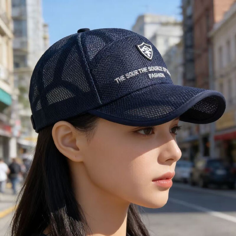 夏款棒球帽网帽女网纱透气鸭舌帽防晒太阳帽男遮阳帽全网眼帽子男