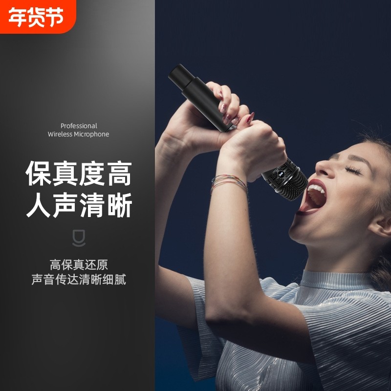 跨境无线话筒一拖二KTV调频U段舞台家用家庭娱乐婚庆教学麦克风