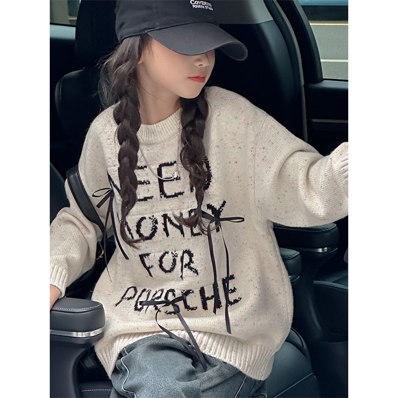 新款毛衣中大童秋冬休闲针织上衣