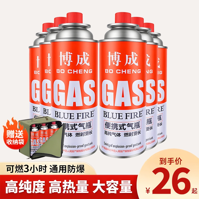 靖烁便携丁烷气瓶6瓶|千人加购