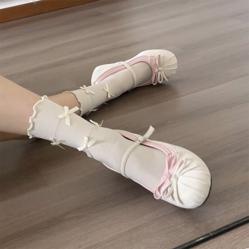 白色法式仙女风平底浅口单鞋女2026新款春季配裙子内增高玛丽珍鞋