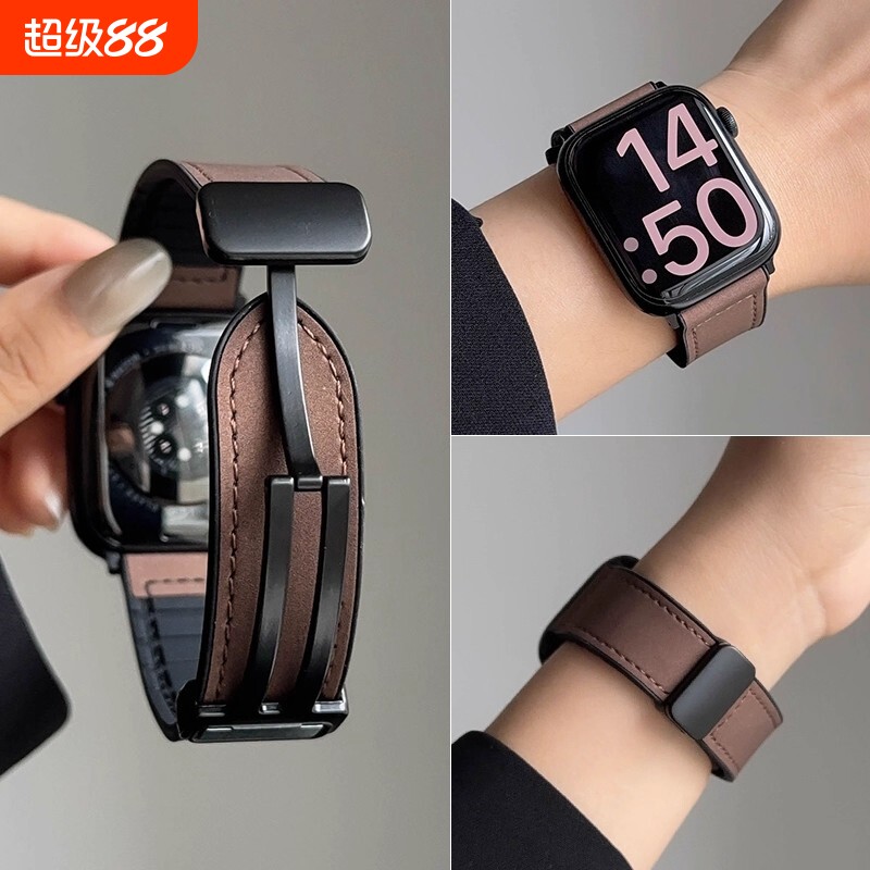 疯马真皮适用iwatch苹果手表带图片