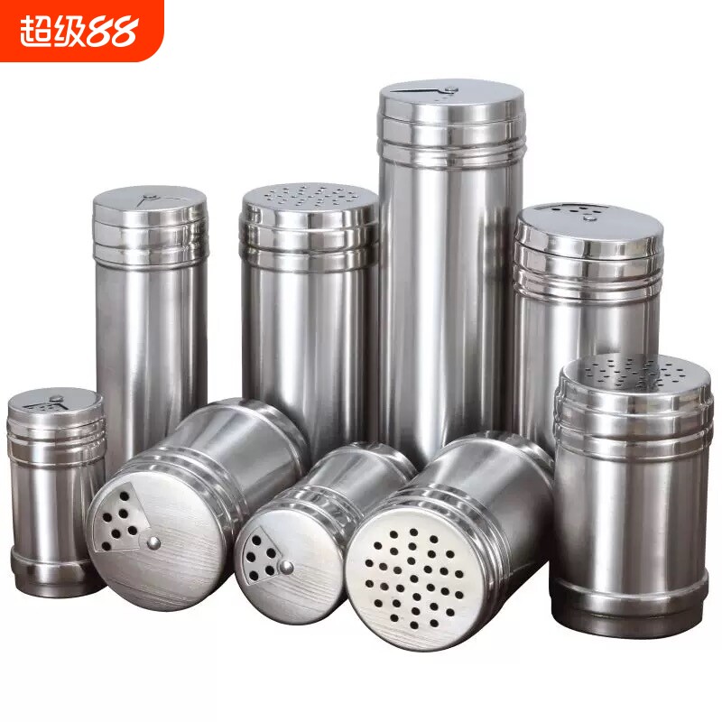 304不锈钢烧烤调料罐撒料瓶子胡椒粉调味子孜然瓶罐商用佐料盐罐