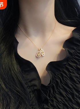 通体S925纯银葫芦金刚杵项链女生新中式可转动高级感爆款