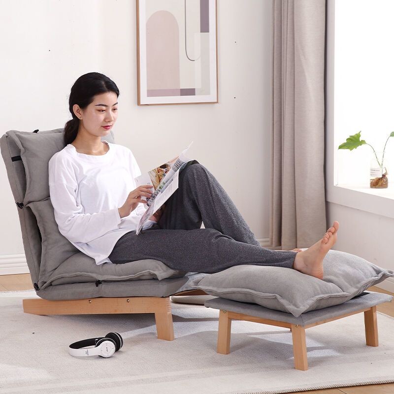 d懒人沙发阳台日式靠椅榻榻米小户型家用休闲单人卧室躺椅折叠椅