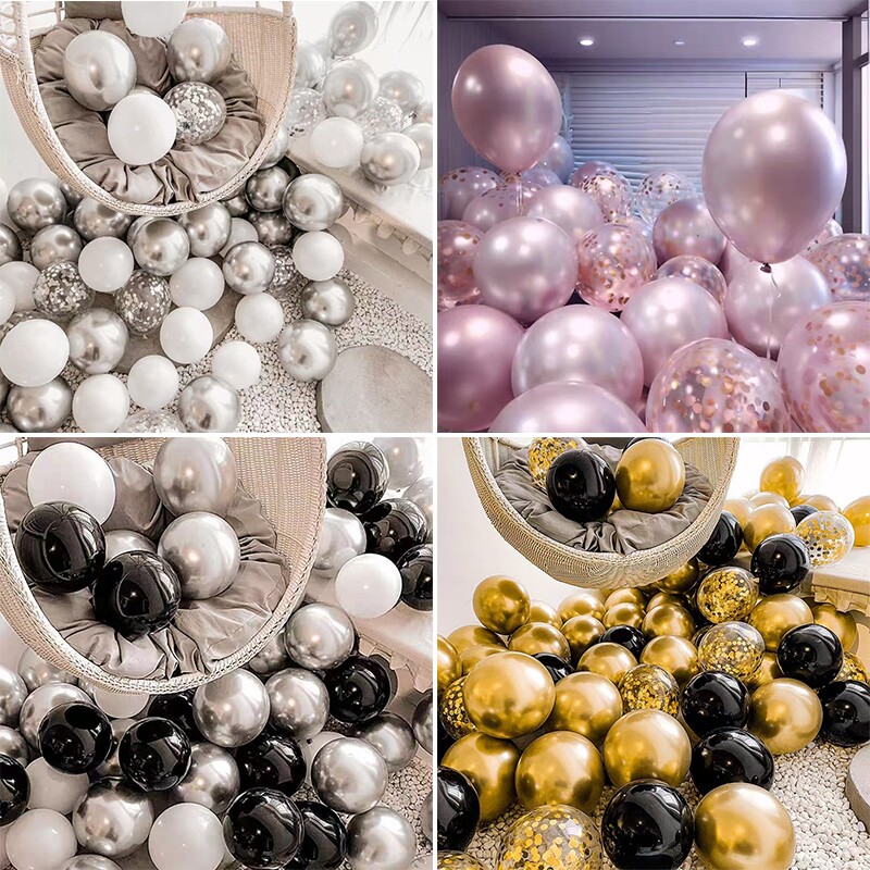 网红金属气球装饰场景布置儿童女孩周岁生日派对氛围结婚乳胶室内