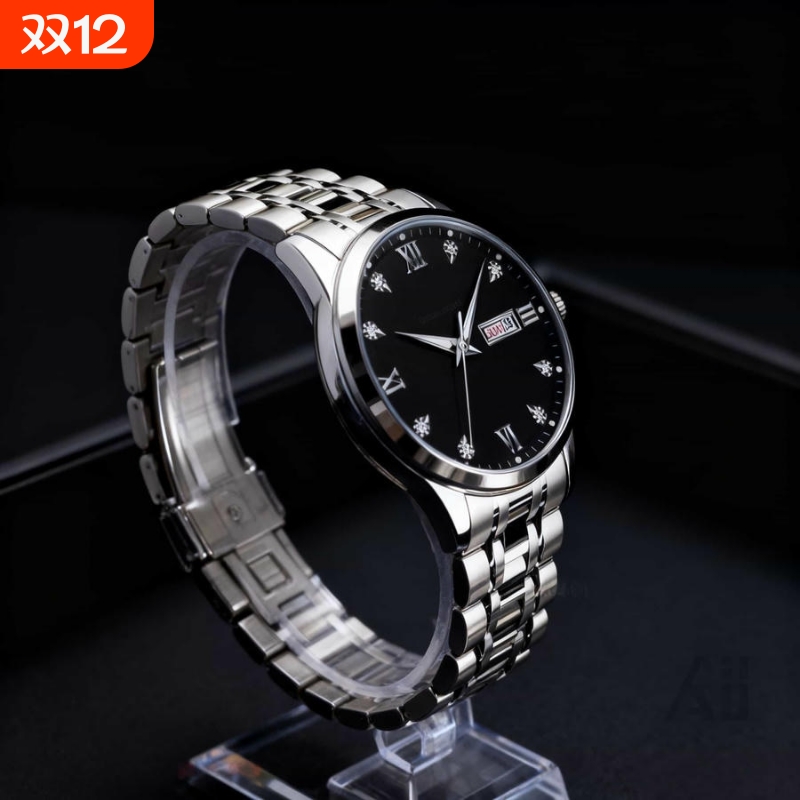 2024新款品牌手表男士非机械表全自动男款品牌防水商务钢表男生表