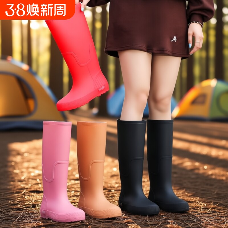 雨鞋水鞋雨靴新款外穿露营户外雨林徒步轻便舒适高筒厨房防水防滑