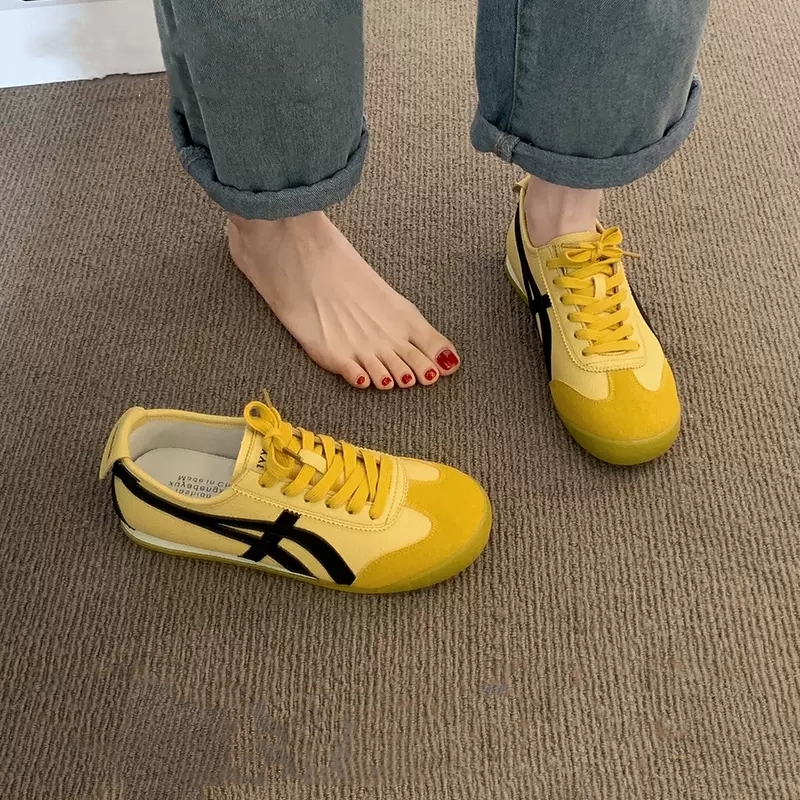 黄色德训鞋女鞋2024新款