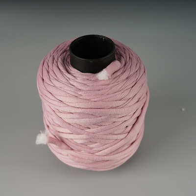 灌芯带子纱粗棉布条线冰条线手工编织毯子毛线包芯纱线机洗灌芯棉