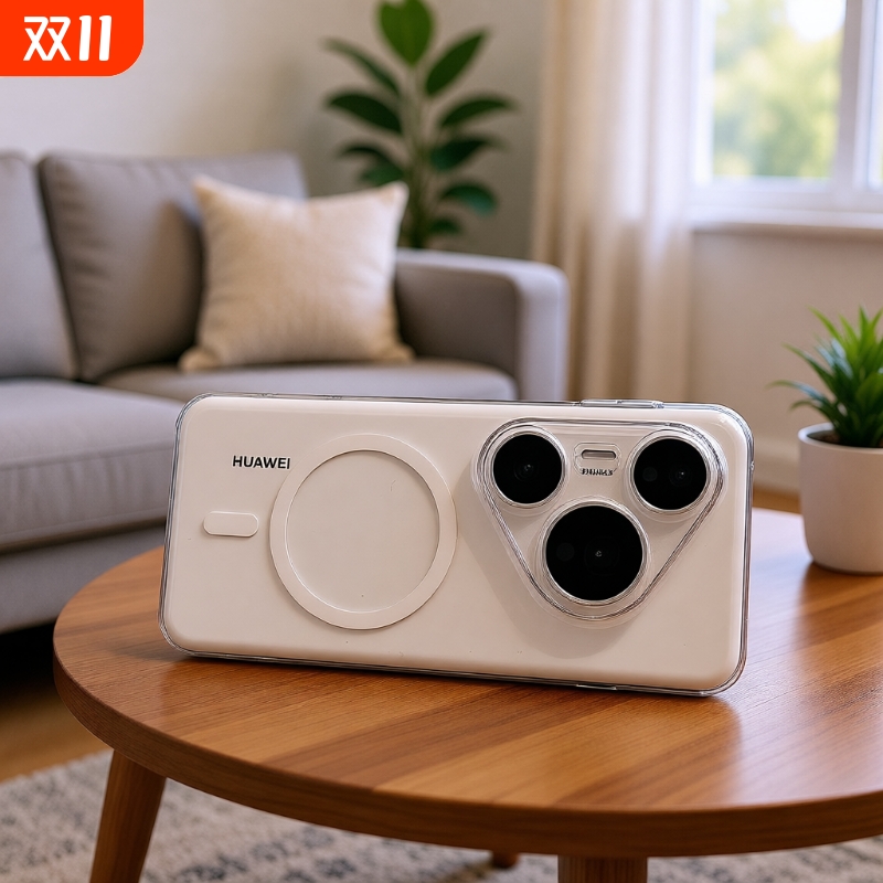 适用华为pura80pro手机壳新款pura70pro+透明磨砂磁吸p80ultra硬壳镜头精孔p70全包男女商务轻奢高级感超薄