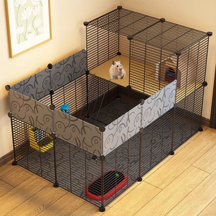 松鼠笼龙家用拼接加密宠物超大笼子龙猫花枝侏儒厕所双层别墅仓鼠