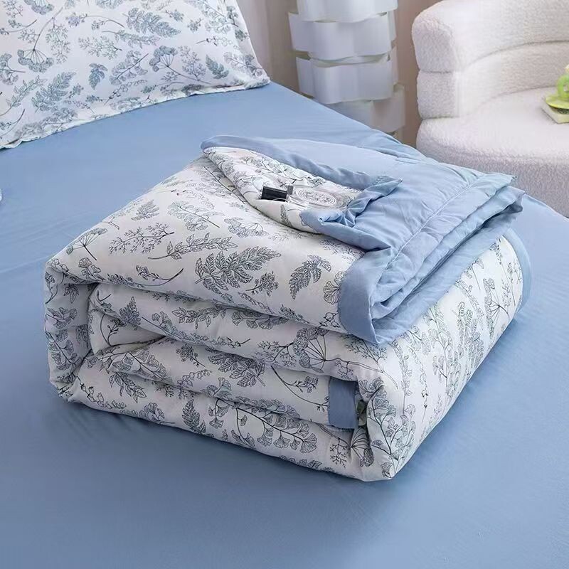 水洗棉麻夏被空调被夏凉被薄被子夏季可机洗单双人被
