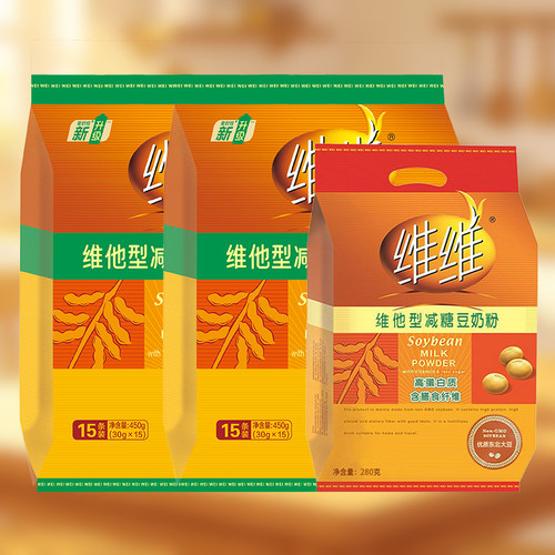 维维豆奶粉维他减糖组合装营养早餐家庭装冲调饮品老人儿童袋装