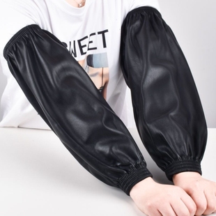 套防水防油套袖 袖 男女软皮工作厨房劳保袖 耐磨护袖 口 头秋冬季 皮袖